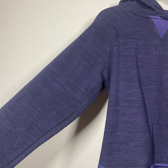 Lululemon Size 8 Pull Me Over Hoodie Purple Cotton Blend Long Sleeves Stretch - Picture 4 of 8